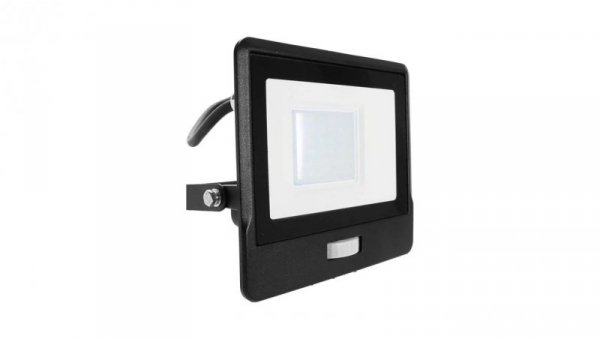 Projektor LED z czujnikiem ruchu 30W 2340lm 6500K Dioda SAMSUNG IP65 Kabel 1m Czarny 5 Lat Gwarancji 20288