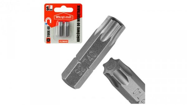 Końcówki do wkrętarki S2 TORX TX 40x25mm 2szt.