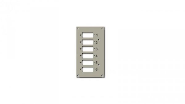 Panel przedni do przełącznicy EFB 53705.1V3 na 6 adapterów