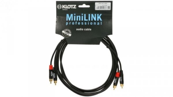 KLOTZ Kabel Audio 2x RCA Cinch (wtyk) / 2x RCA Cinch (wtyk) 3m