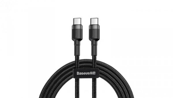 BASEUS Kabel USB 2.0 typ-C (wtyk / wtyk) Quick Charge 3.0 Power Delivery 2.0 (3A 60W) 1m