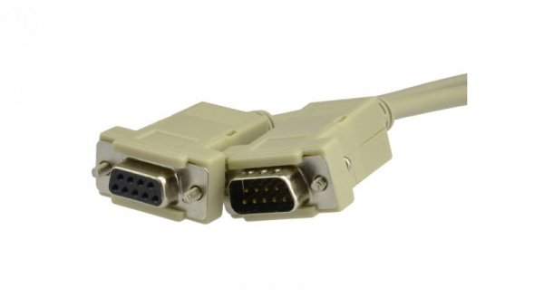 Kabel przedłużacz szeregowy RS-232 (D-Sub 9-pin) bez przeplotu (wtyk / gniazdo) 3m