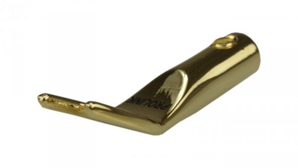 PROLINK Premium TSP-080 Wtyk głośnikowy typu WIDEŁKI skręcany pozłacany czarny