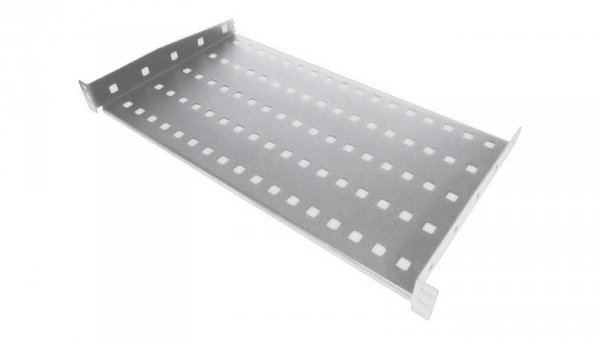 Półka stała 19 1U głęb. 250mm, kolor szara, 2 punkty mocowania SA-P-19-1U-250-2-S