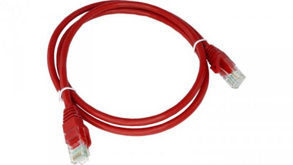 Patch-cord U/UTP kat.6 PVC 0.25m czerwony KKU6CZE0.25