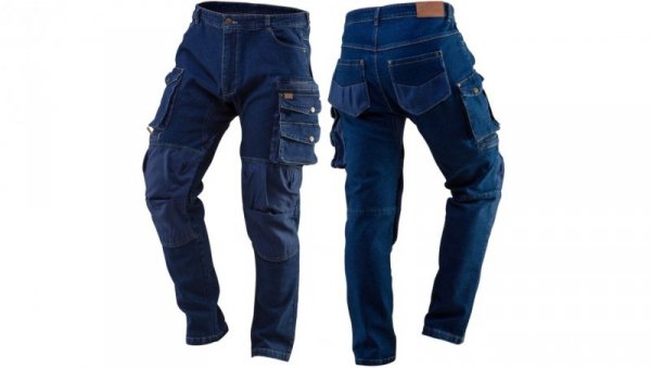 Spodnie robocze DENIM wzmocnienia na kolanach rozmiar S 81-228-S