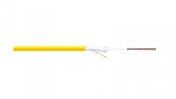 Kabel światłowodowy uniwersalny 24 włókna (2x12 włókien) SM 9/125 OS2 G652D 1500N LS0H Dca żółty DK-B3924-O-SC /bębnowy/