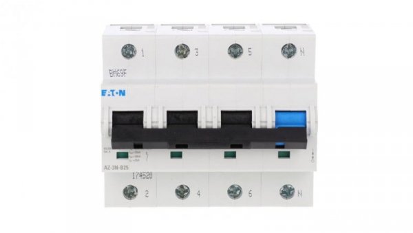 Wyłącznik nadprądowy 3P+N B 25A 25kA AC AZ-3N-B25 174520