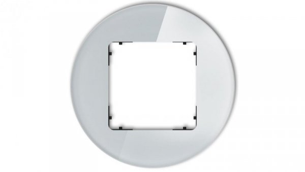 ICON Ramka uniwersalna pojedyncza okrągła - efekt szkła (ramka: szara spód: czarny) 15-12-IRSO-1