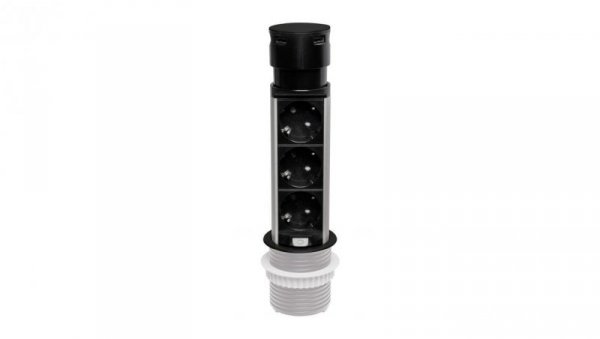 Gniazdo meblowe do zabudowy 3 złącza wtyczkowe 2xUSB A schuko GMZ/S-5 W-72013