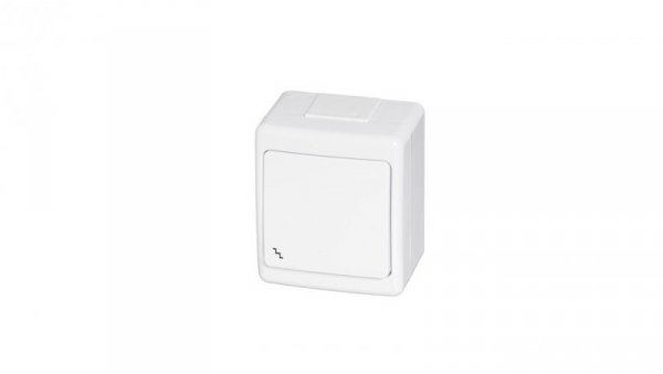 BETA Wyłącznik hermetyczny pojedynczy, schodowy, biały, IP44 /D.3110WS/