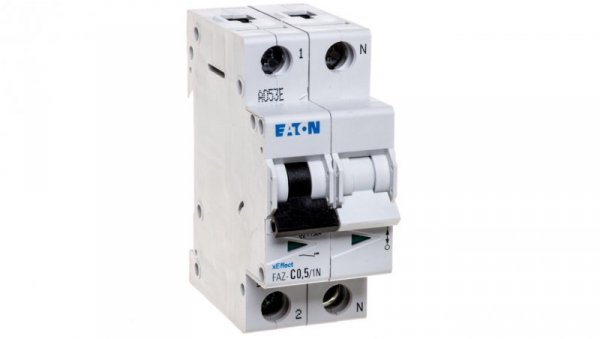Wyłącznik nadprądowy 1P+N C 0,5A 15kA AC FAZ C0,5/1N 278657