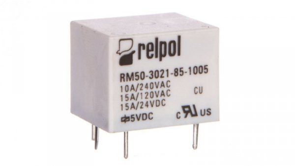 Przekaźnik miniaturowy 1Z 10/15A 5V DC PCB RM50-3021-85-1005 2611660