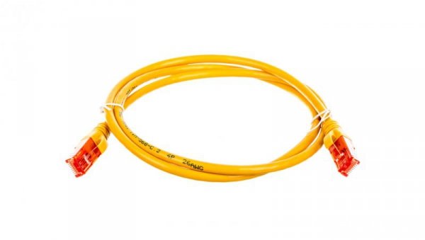 Kabel krosowy (Patch Cord) U/UTP kat.6 żółty 1m DK-1612-010/Y