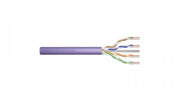 Kabel teleinformatyczny U/UTP kat.6 4x2xAWG23 LSOH drut fioletowy Dca DK-1614-VH-5 /500m/