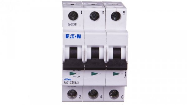 Wyłącznik nadprądowy 3P C 0,5A 15kA AC FAZ C0,5/3 278856