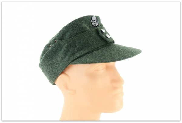 MC074 OFICERSKA CZAPKA POLOWA M43 WAFFEN-SS - SUKNO