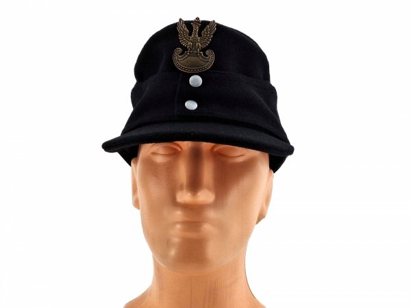MC082 CZAPKA POLOWA M43 PROPORCZYK - POWSTANIE WARSZAWSKIE CZARNA