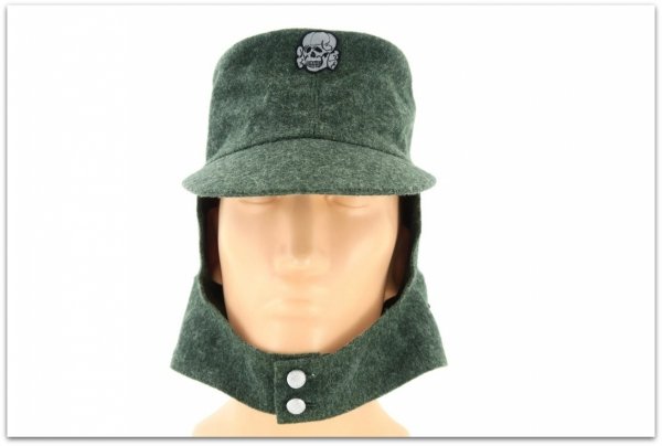 MC074 OFICERSKA CZAPKA POLOWA M43 WAFFEN-SS - SUKNO