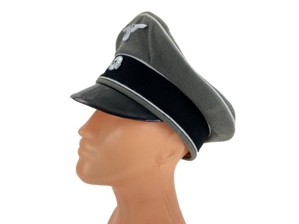  MC047  OFICERSKA CZAPKA SŁUŻBOWA WAFFEN-SS SZARA