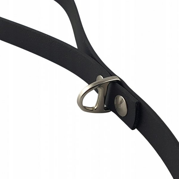 Smycz dla psa CZARNA oryginalny BIOTHANE® 19 mm