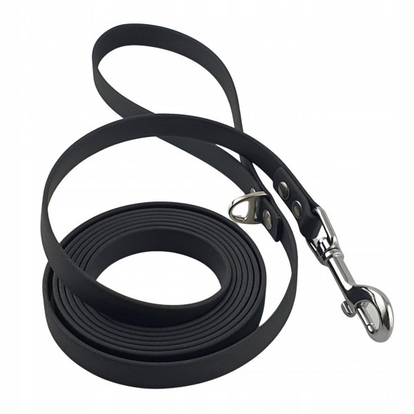 Smycz dla psa CZARNA oryginalny BIOTHANE® 16 mm