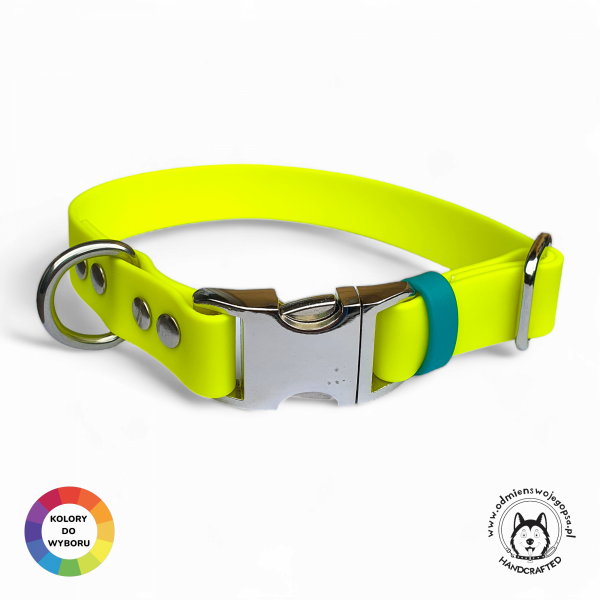 Obroża dla psa z klamrą zatrzaskową ALU-MAX® XL (45 - 60 cm) oryginalny BIOTHANE® 25 mm
