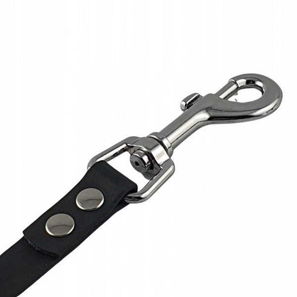 Smycz dla psa CZARNA oryginalny BIOTHANE® 19 mm