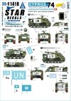 Star Decals 35-C1418 Cyprus 74 3. Turkish invasion of Cyprus in 1974. Canadian Peacekeepers. M113A1, M113A1 with recoiless gun, and M113 Lynx Command Recon 1/35
