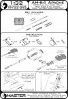 Master AM-32-092 AH-64 Apache - M230 Chain Gun barrel (30mm), Pitot Tubes and tail antenna (resin, PE and turned parts) 1:32