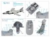 Quinta Studio QD48344 Sea Harrier FA.2 3D-Printed & coloured Interior on decal paper (Kinetic) 1/48