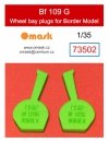 Omask 73502 Bf 109 G wheel bay plugs (for Border Model) 1/35