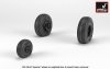 Armory Models AW32311 AH-64 Apache wheels w/ weighted tires, smooth hubs 1/32