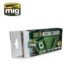 AMMO of Mig Jimenez 7149 GREEN MECHAS COLORS 6x17ml