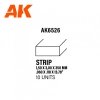 AK Interactive AK6526 STRIPS 1.50 X 3.00 X 350MM – STYRENE STRIP – (10 UNITS)