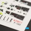 KELIK K72011 F-16D FIGHTING FALCON INTERIOR 3D DECALS FOR KINETIC KIT 1/72