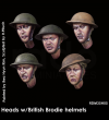 RADO Miniatures RDM35H05 Heads wearing British Brodie helmet 1/35