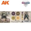 AK Interactive AK1076 WARGAME COLOR SET. ZOMBIE SKIN. 4x17 ml