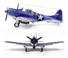 Academy 12345 USN SBD-3 Battle of Midway 1/48