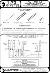 Master AM-72-133 Fw 190 A6 zestaw uzbrojenia (końcówki MG 17, lufy MG 151) oraz rurka Pitota (do modeli Eduard) (1:72)