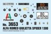 Italeri 3653 ALFA ROMEO GIULIETTA SPIDER 1300 1/24