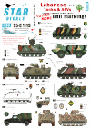 Star Decals 35-C1113 Lebanese Tanks & AFVs 6 1/35