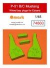 Omask 74860 P-51 B/C Mustang wheel bay plugs (for Eduard) 1/48