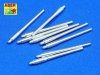 Aber 350L-09 Set of 9 pcs 460 mm barrels for Japanese ships Yamato and Musashi (1:350)
