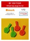 Omask 77229 Bf 109 F/G/K wheel bay plugs (for AZ) 1/72
