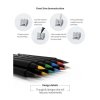DSPIAE MKM-02 Acrylic Metallic Silver Soft Tipped Marker