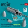 RESKIT RS48-0470 SUU-16A 20mm gun pod (open gun bay) with centerline pylon for F-4 Phantom II (C,D) (1 pcs) (3D Printed) 1/48