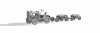 Thunder Model 32003 US Tug Clarktor 6, MILL-33 With 2 Bomb Trailers Mark 2 1/32
