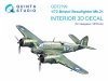 Quinta Studio QD72199 Bristol Beaufighter Mk.21 3D-Printed & coloured Interior on decal paper (Hasegawa/MPM) 1/72