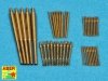 Aber 350L-55 Set of Barrels for Narvic classe destroyers type 1936B: 127mm x 5; 37mm (C/30) x 8; 37mm(M42) x 10; 20mm x 18 (1:350)